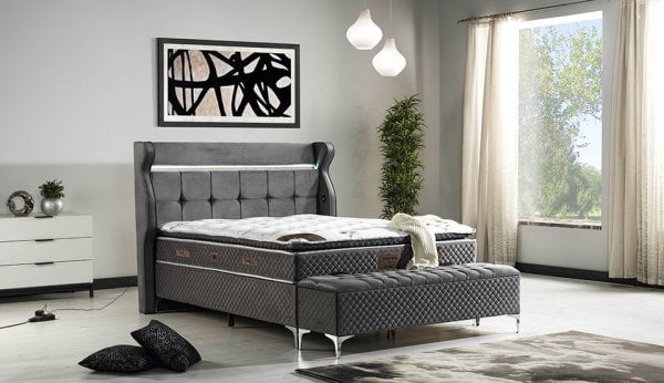 Defne Yatak, Baza, Başlık Set 3'lü Set - 140*200 cm