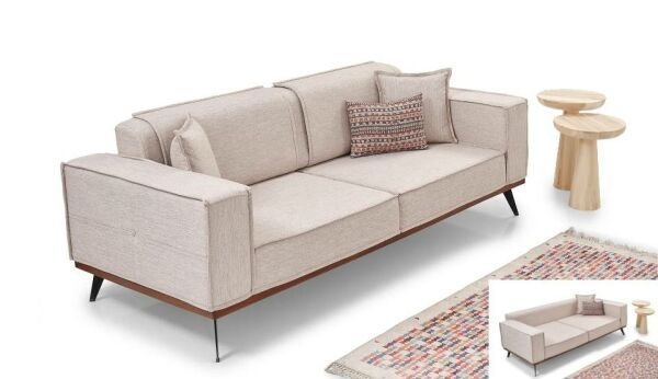 Loft Keten Koltuk Takımı 3+3+1 Koltuk Takımı