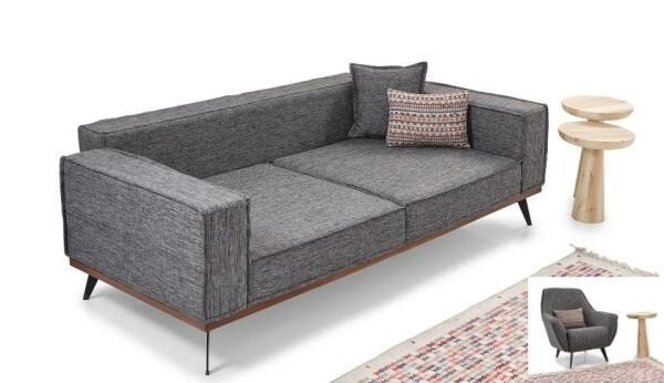 Loft Keten Koltuk Takımı 3+3+1 Koltuk Takımı