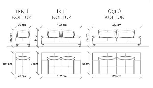 Spor Midi Koltuk Takımı (Hazır Ürün)