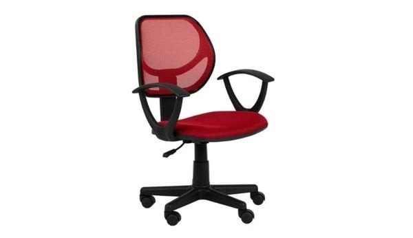 Fileli Kırmızı Ofis Sandalyesi