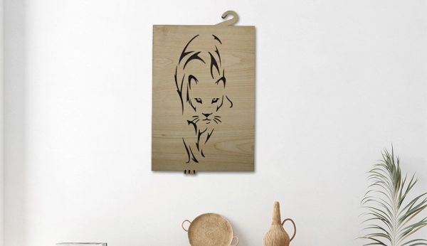Dekoratif Modern Panter Silüeti Duvar Panosu V1