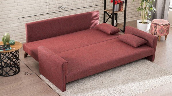 Bella Soft Yataklı Üçlü Koltuk Gri