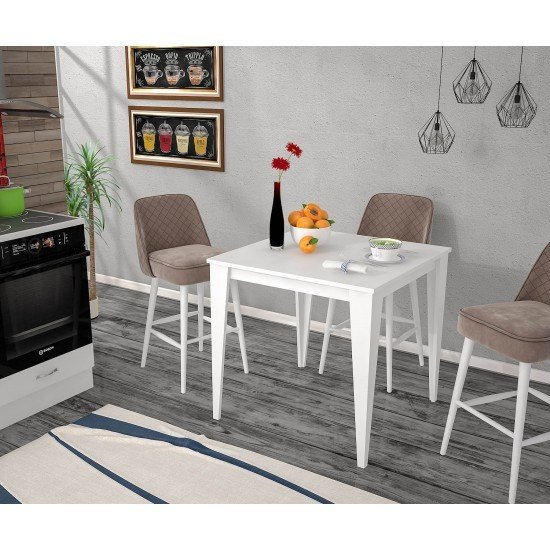 New Mutfak Masası 70*70 cm - Beyaz
