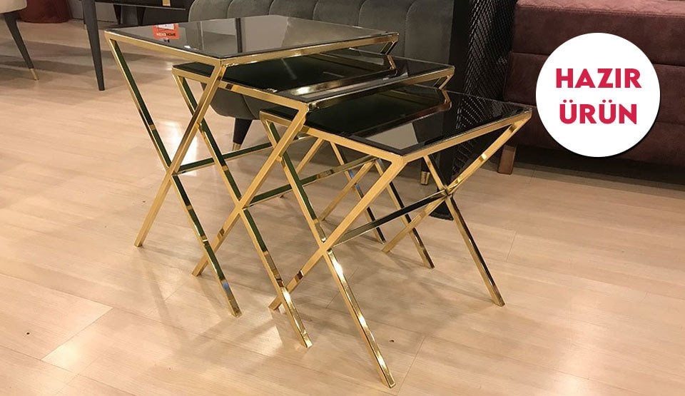 Teşhir X Gold Zigon Sehpa