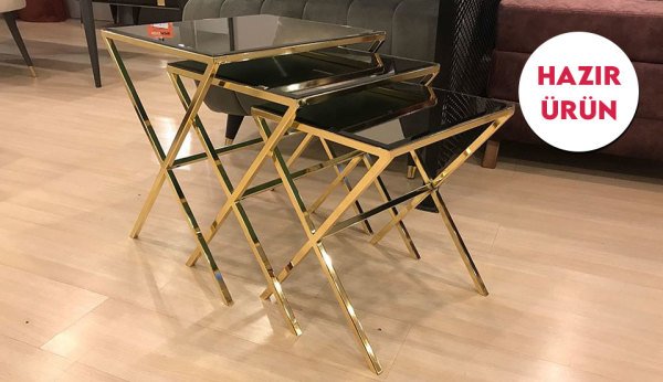 Teşhir X Gold Zigon Sehpa