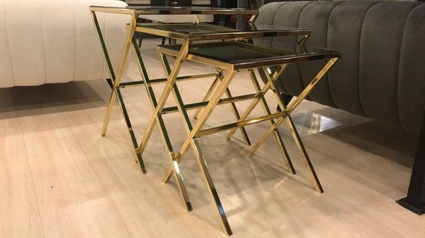 Teşhir X Gold Zigon Sehpa