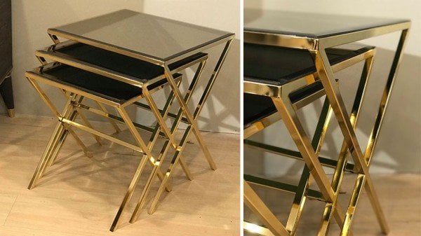 Teşhir X Gold Zigon Sehpa