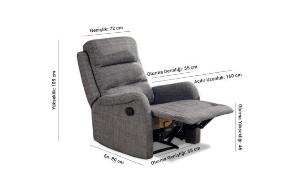 Comfort Fonksiyonel Tekli Koltuk Televizyon / Baba Koltuğu (Hazır Ürün)