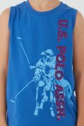 U.S. Polo Assn. Picture Details Mavi Erkek Çocuk Bermuda Takım  US1302