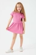 U.S. Polo Assn. Frilly Pink Fuşya Kız Çocuk Elbise US1428