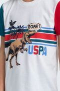 U.S. Polo Assn. Lisanslı Roar Krem Lacivert Erkek Çocuk Kapri Takım US1009