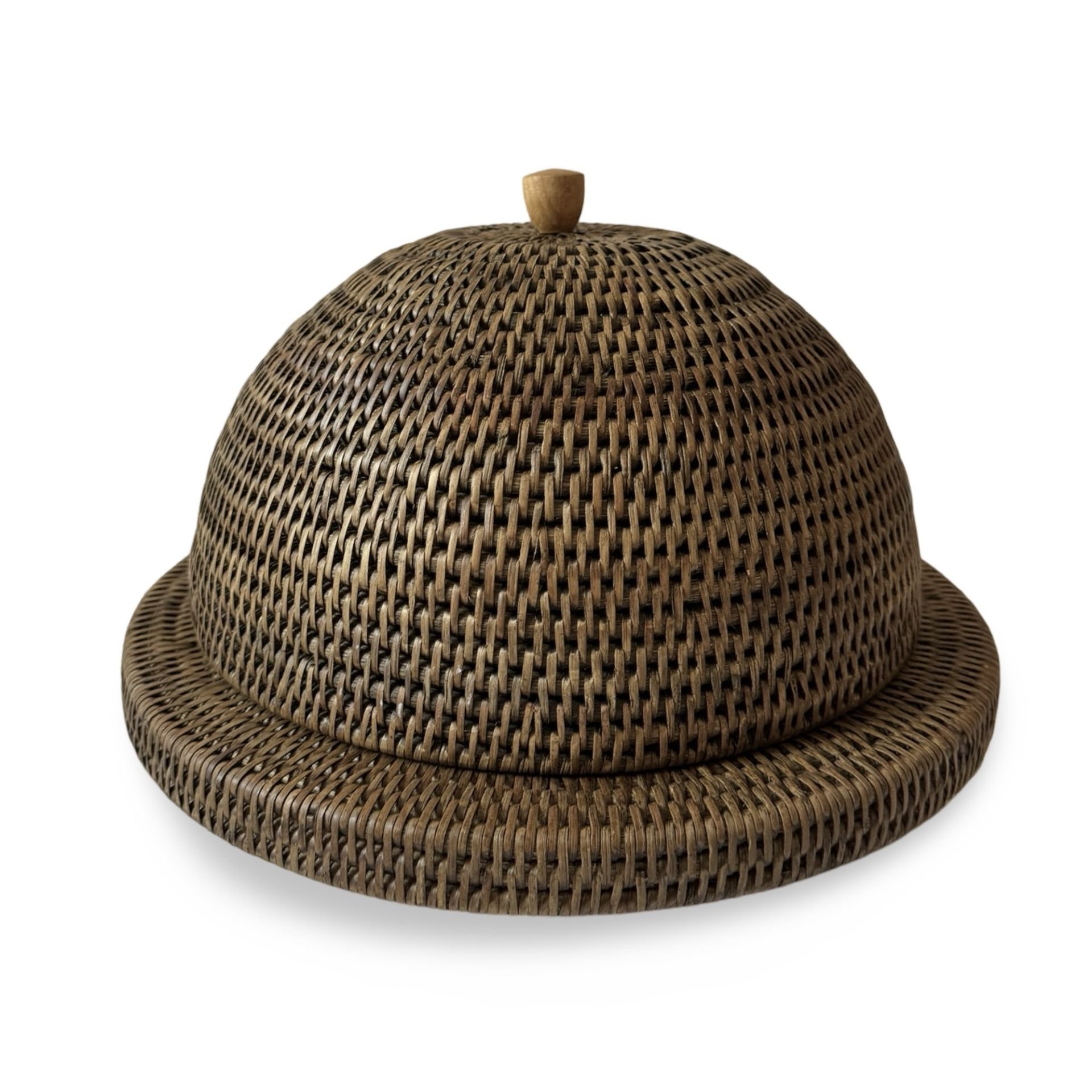 Mid Brown Rattan Food Cover