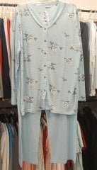 NENA NP 216 Önden Düğmeli Pamuklu Pijama