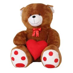 Oturan Kalpli Ayı Kahve Peluş 50 cm