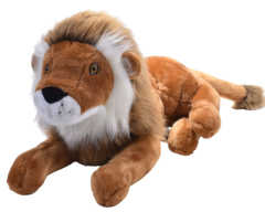 Küçük Yatan Aslan Kahve Peluş 45 cm