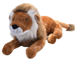 Küçük Yatan Aslan Kahve Peluş 45 cm