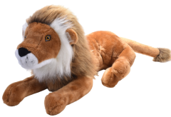Küçük Yatan Aslan Kahve Peluş 45 cm