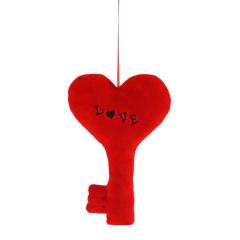 Kalp Anahtar Kırmızı Peluş 40 cm