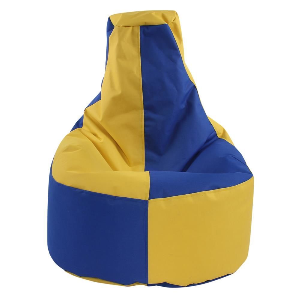 Sarı & Lacivert Armut Koltuk Büyük Boy Denye 85*75*30 cm