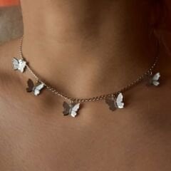 Kelebek Choker Kolye