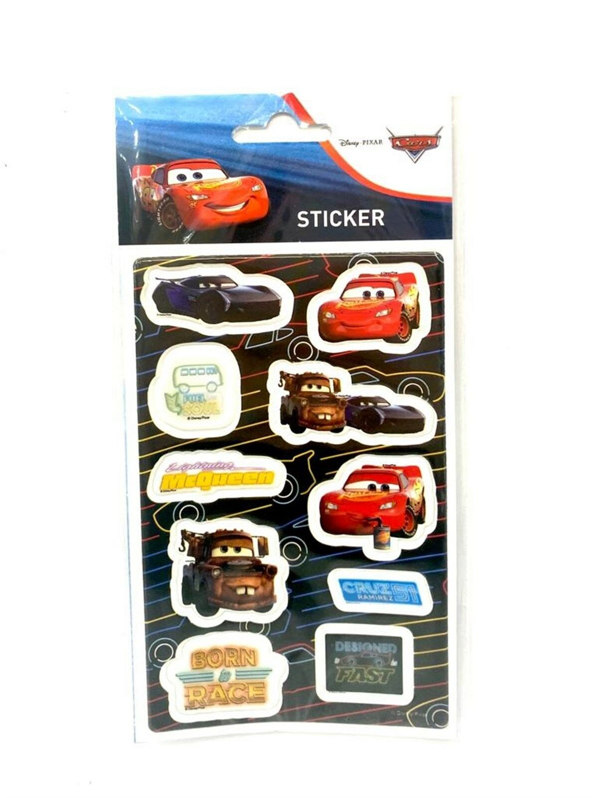 221300-33/Cars Puffy Sticker Orta Boy