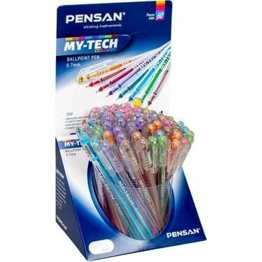 Pensan My-Tech Tükenmez Kalem Standlı Renkli 60lı