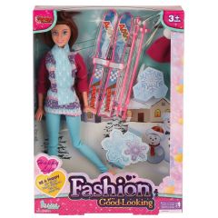 WG-66730-66731 Aksesuarlı Kayakçı Bebek 29 cm -Vardem Oyuncak