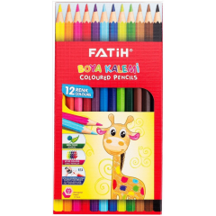 Fatih 12 Renk Tam Boy Boya Kalemi  (12 Li Paket)