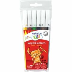 PENSAN 6 RENK KECELI KALEM 24LU