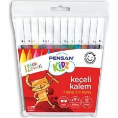 PENSAN 12 RENK KECELI KALEM 12LI