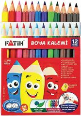 FATIH 12 RENK 1/2 YARIM BOY BOYA KALEMI 24LU