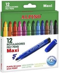 Alpino 12 Renk AR-06 Maxi Keçeli Kalem