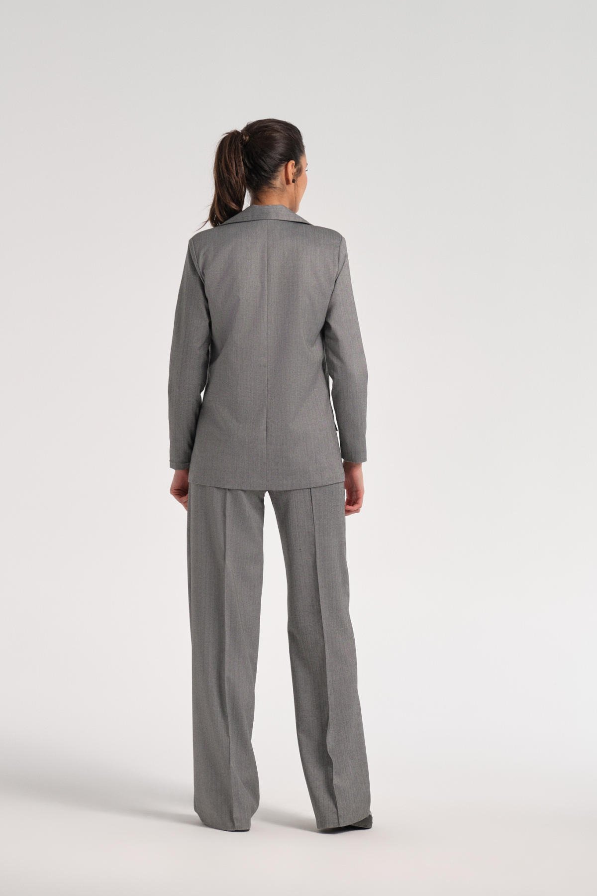 Grey, Gri Renk Pantolon, Gri Pantolon, Gri Yelek, Kadın Takım, Kadın Üçlü Takım
