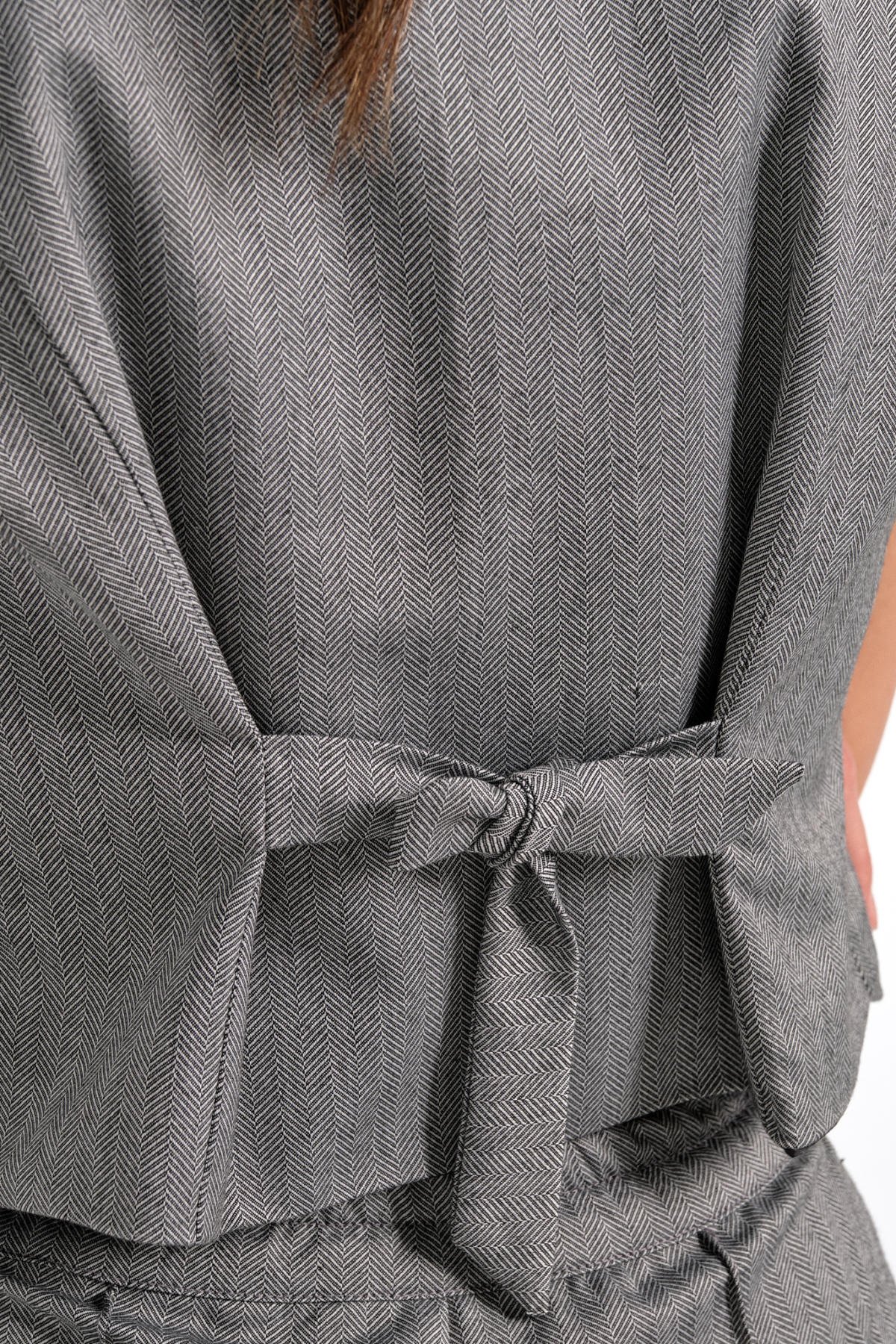 Grey, Gri Renk Pantolon, Gri Pantolon, Gri Yelek, Kadın Takım, Kadın Üçlü Takım