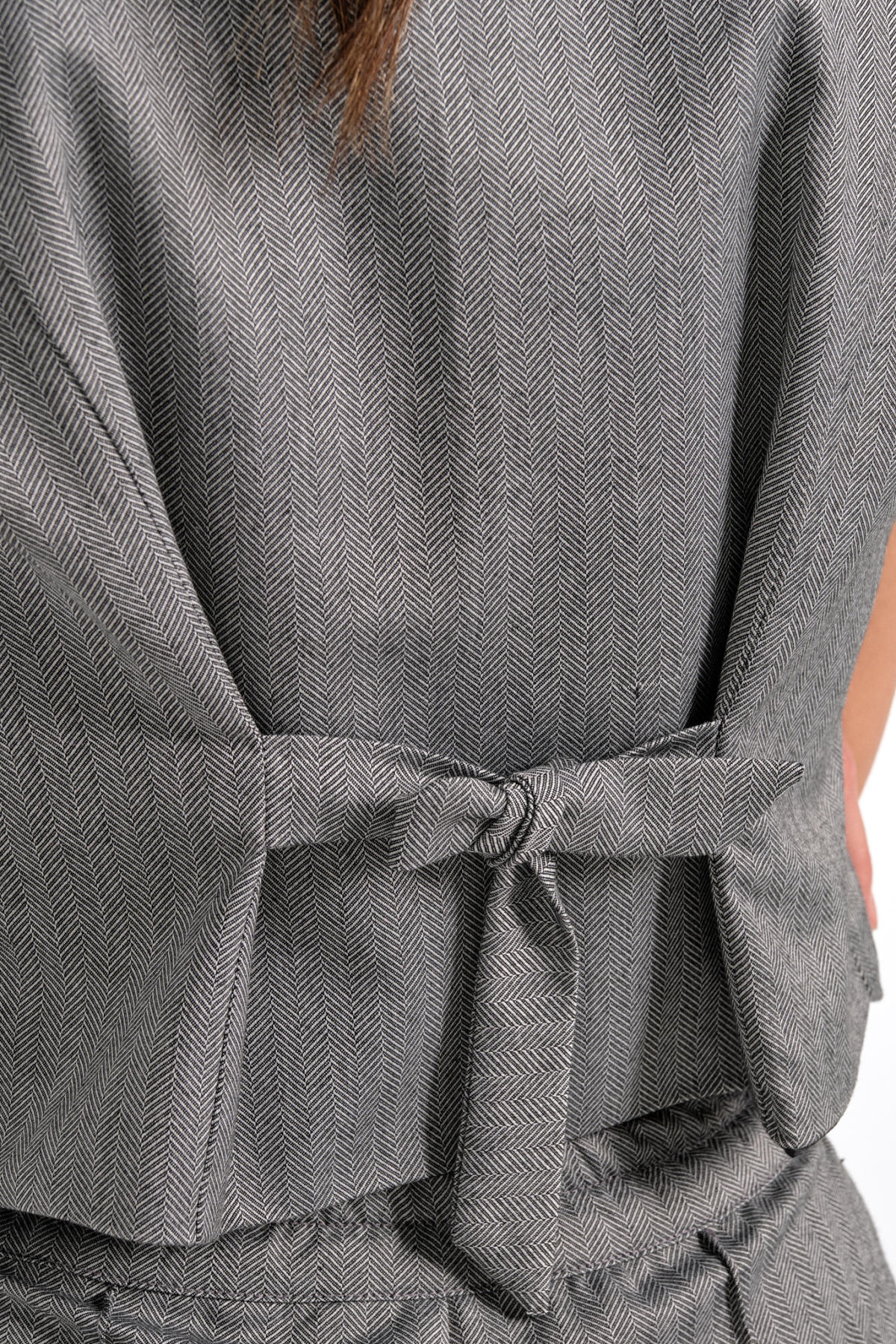 Grey, Gri Renk Pantolon, Gri Pantolon, Gri Yelek, Kadın Takım, Kadın Üçlü Takım 42 - Gri