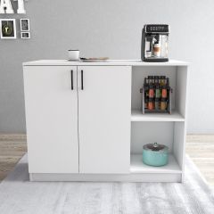 Tanmob MTD0501 Ada Mutfak 120 cm Kapaklı Raflı Beyaz