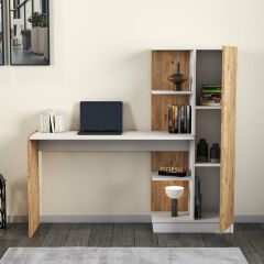 Venüs Çalışma Masası Raflı Kapaklı Çam Beyaz - CLM0503