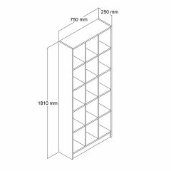Efe Çok Raflı Kitaplık Çam - KTB0302