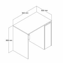 Atlas Çekmeceli Raflı Çamaşır Makinası Dolabı Çam Beyaz - BDL0503