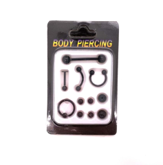 Kutulu Set Piercing Siyah