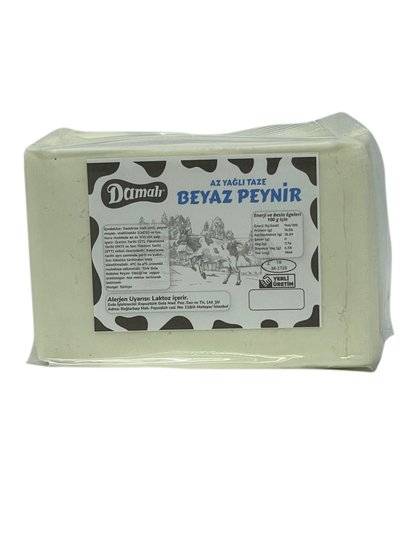 Az Yağlı Taze Beyaz Köy Peyniri (550-650Gr)