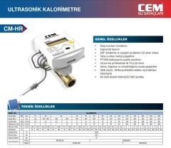 DN20 CEM Ultrasonik Kalorimetre (Isı Sayacı) - CM-HR