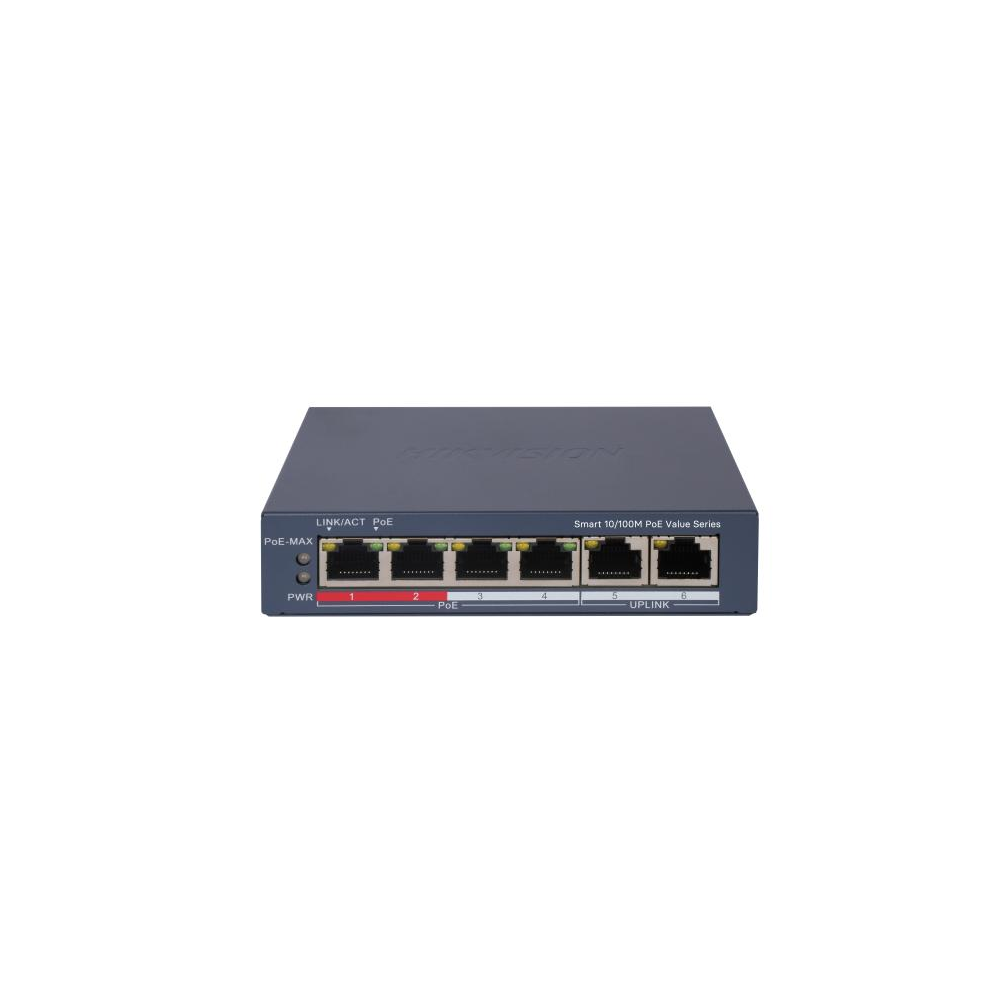 Hikvision DS-3E1106P-EI/M 4 Port PoE Switch 10/100 Mbps