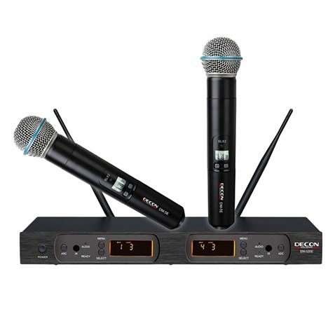 Decon DM-520E UHF Kablosuz Çift El Mikrofon Seti