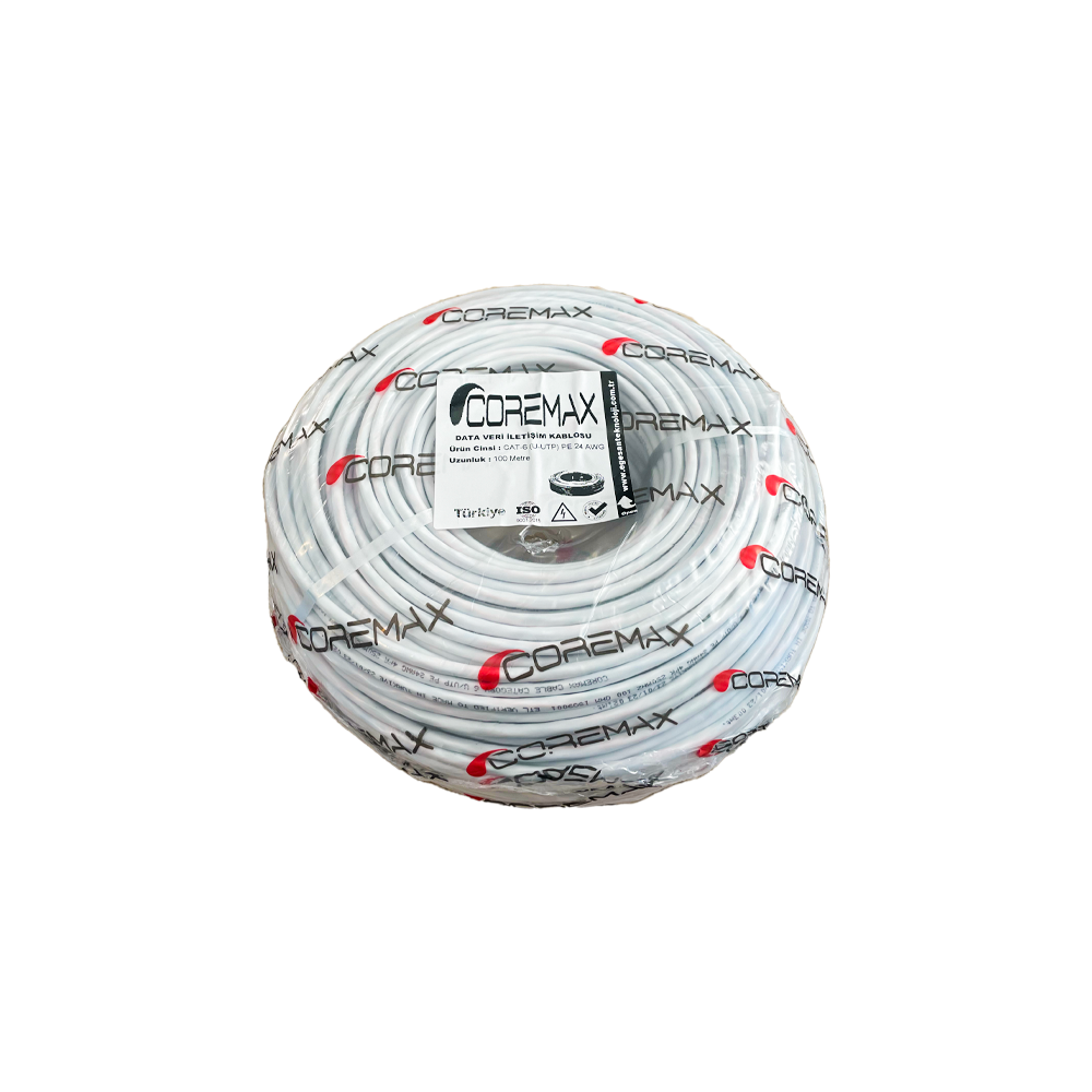 Coremax 60100/PE CAT6 24AWG 100M KUTULU (BEYAZ RENK) İNT SAĞLAYICILARINA ÖZEL