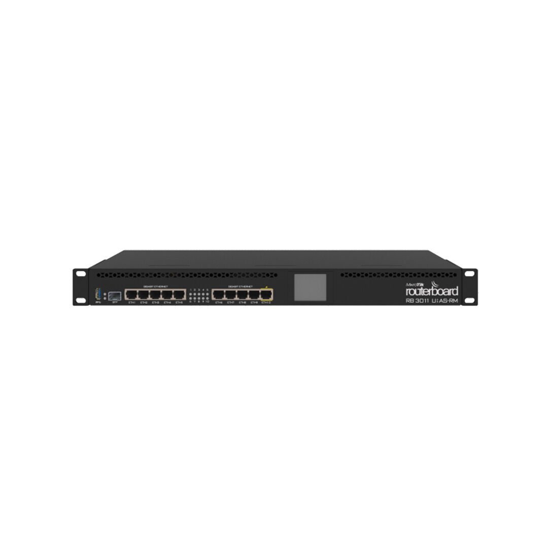 Mikrotik 3011UiAS-RM 10xGbit LAN, L5, LCD, 1U, Rack Mount Router / Firewall / Hotspot