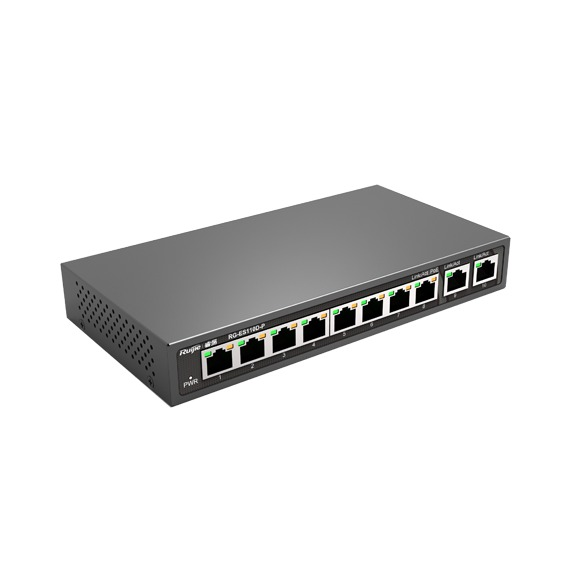 Ruijie Reyee RG-ES110D-P 8-Port 100Mbps + 2 Upper-link Port 1000Mbps