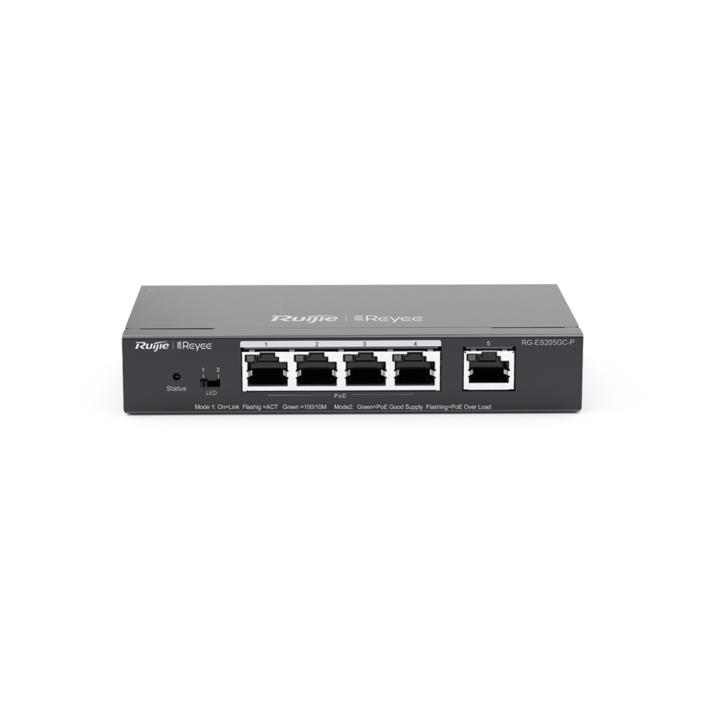 Ruijie RG-ES205GC-P 5-Port Gigabit Smart Cloud Mananged PoE Switch