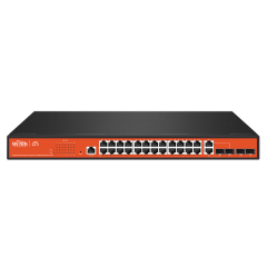 Wi-Tek WI-PCMS328GF 24GE+2Combo SFP+2SFP 802.3af/at Cloud L2 Managed PoE Switch